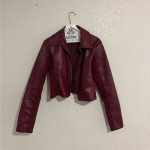 Forever 21 Burgundy Leather Jacket